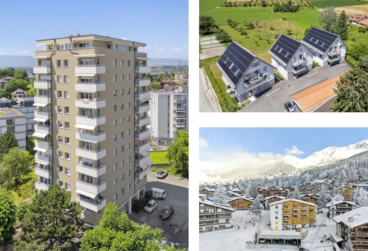 Propriétés administrées par la Régie Galland dans le canton de Vaud