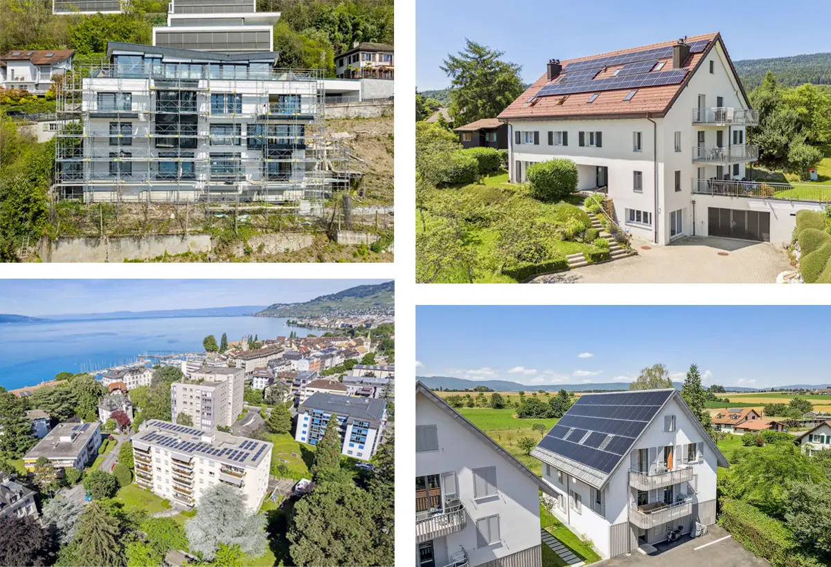 Rénovation de plusieurs immeubles par la Régie Galland dans le Canton de Vaud