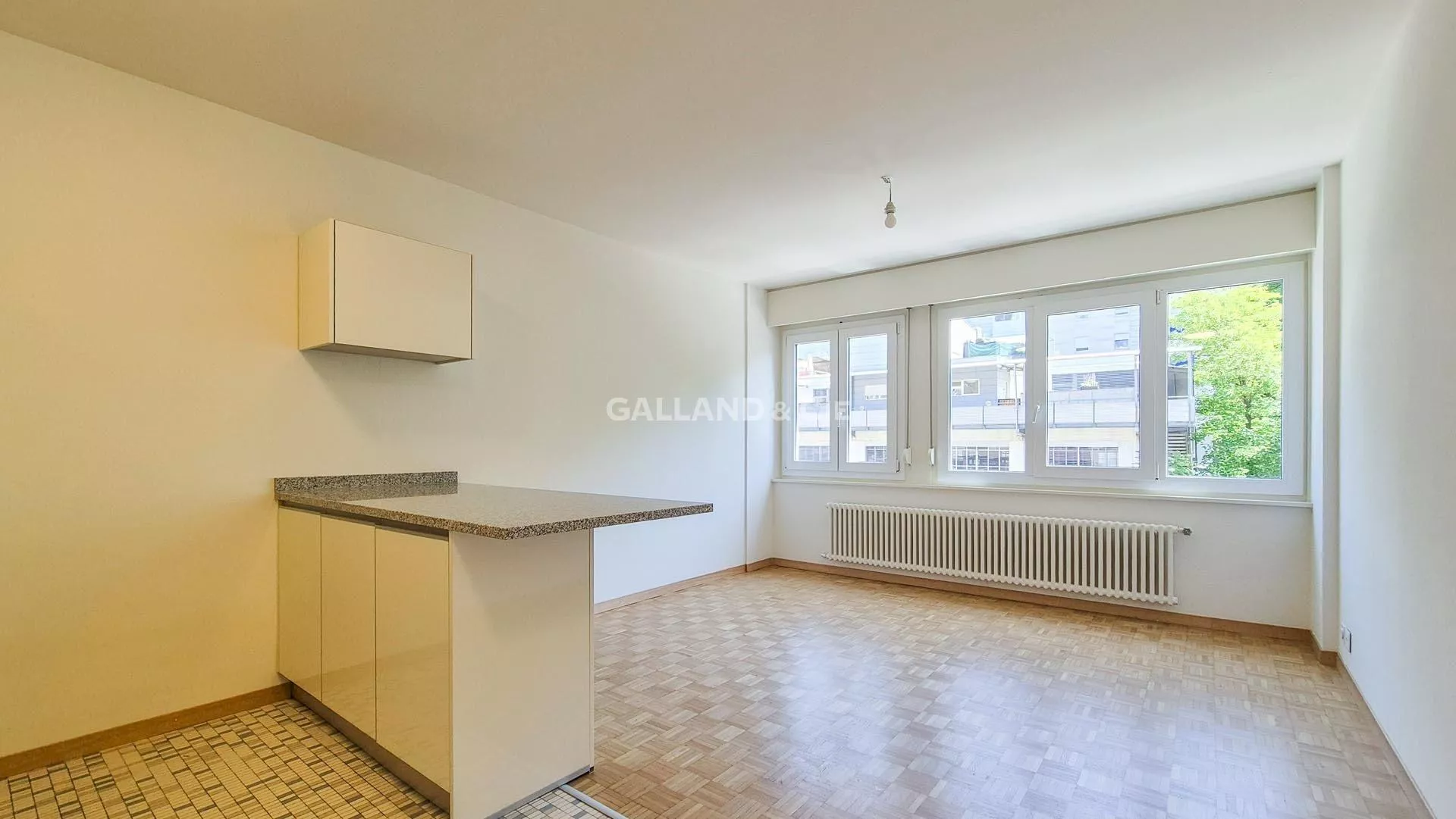 Appartement de 2 pièces au 4ème étage partiellement rénové : Photo 2
