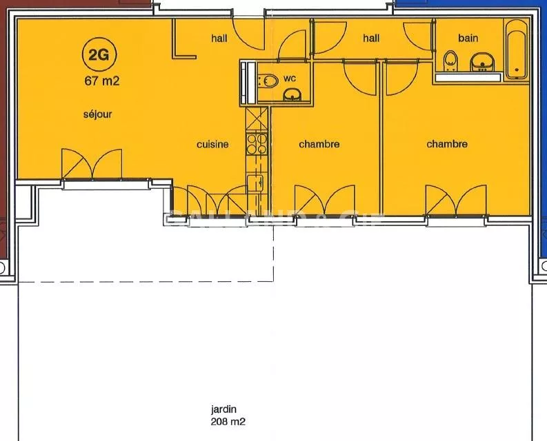 Appartement en résidences sécurisée de 3 pièces : Photo 11